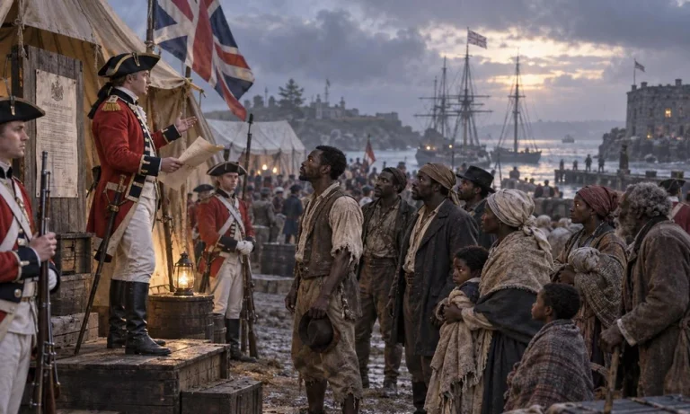 Britain’s promise of freedom was a war measure, not an abolition, and the people who accepted it knew the difference.